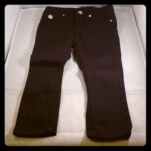 NWOT BLACK STRAIGHT LEG JEANS BY PD&C. SIZE 2T.